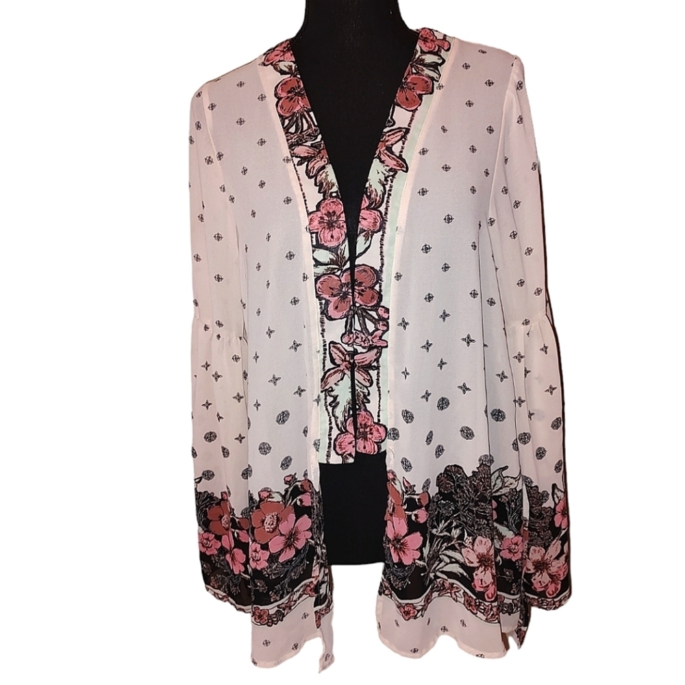Altar'd State White Floral Kimono - Picture 2 of 3